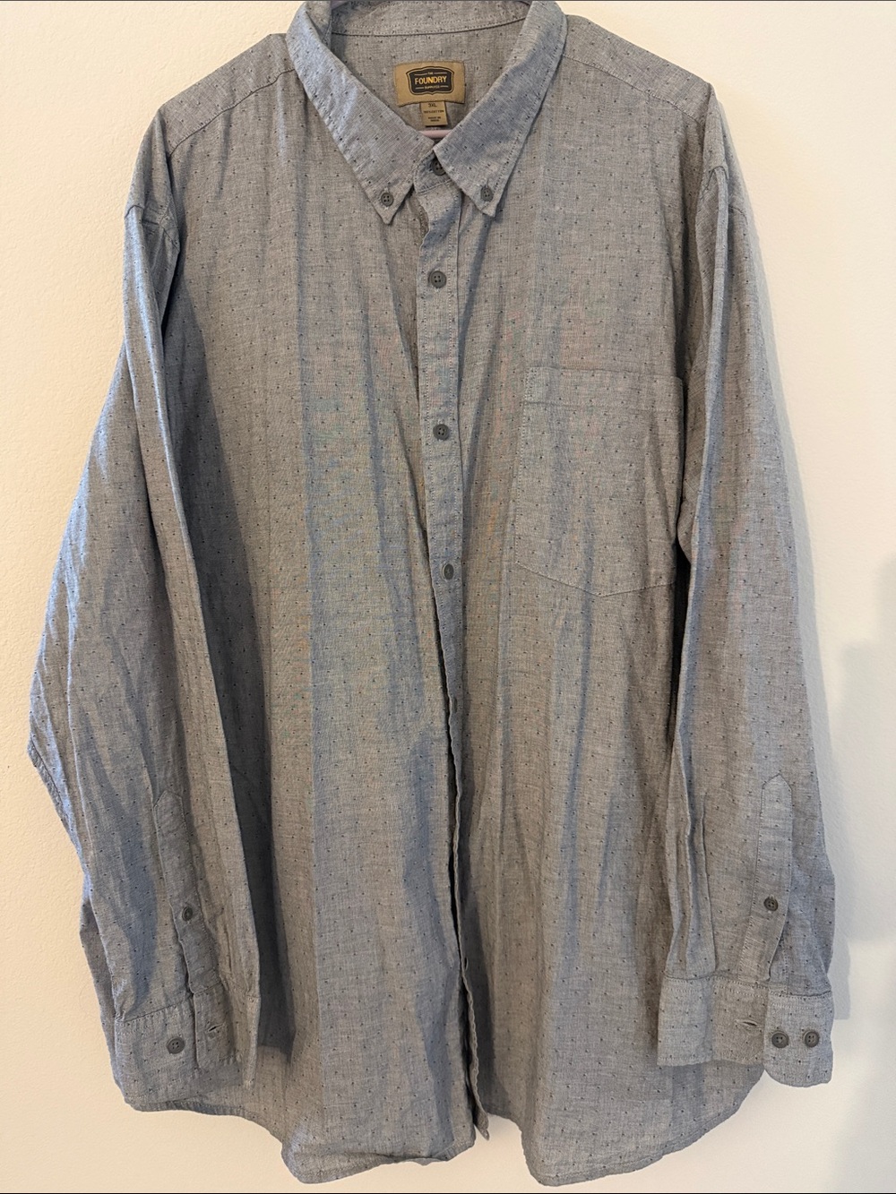 The Foundry Supply Co. Light Blue Button-Down Casual Shirt